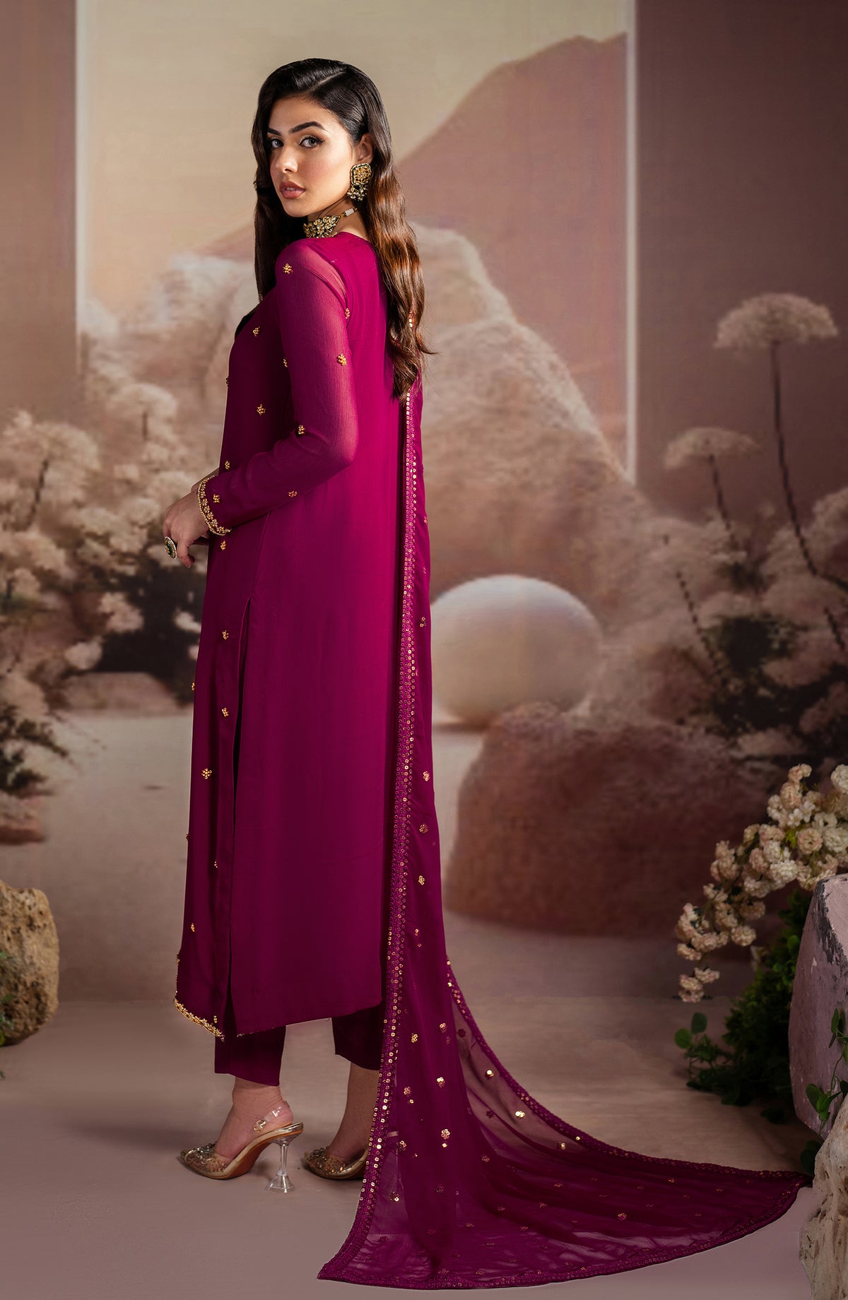 ZRF-EMC-03 Embroidered Chiffon