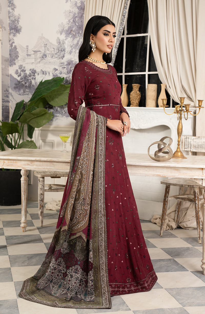 ZRF-EMRS-04 Embroidered Raw Silk